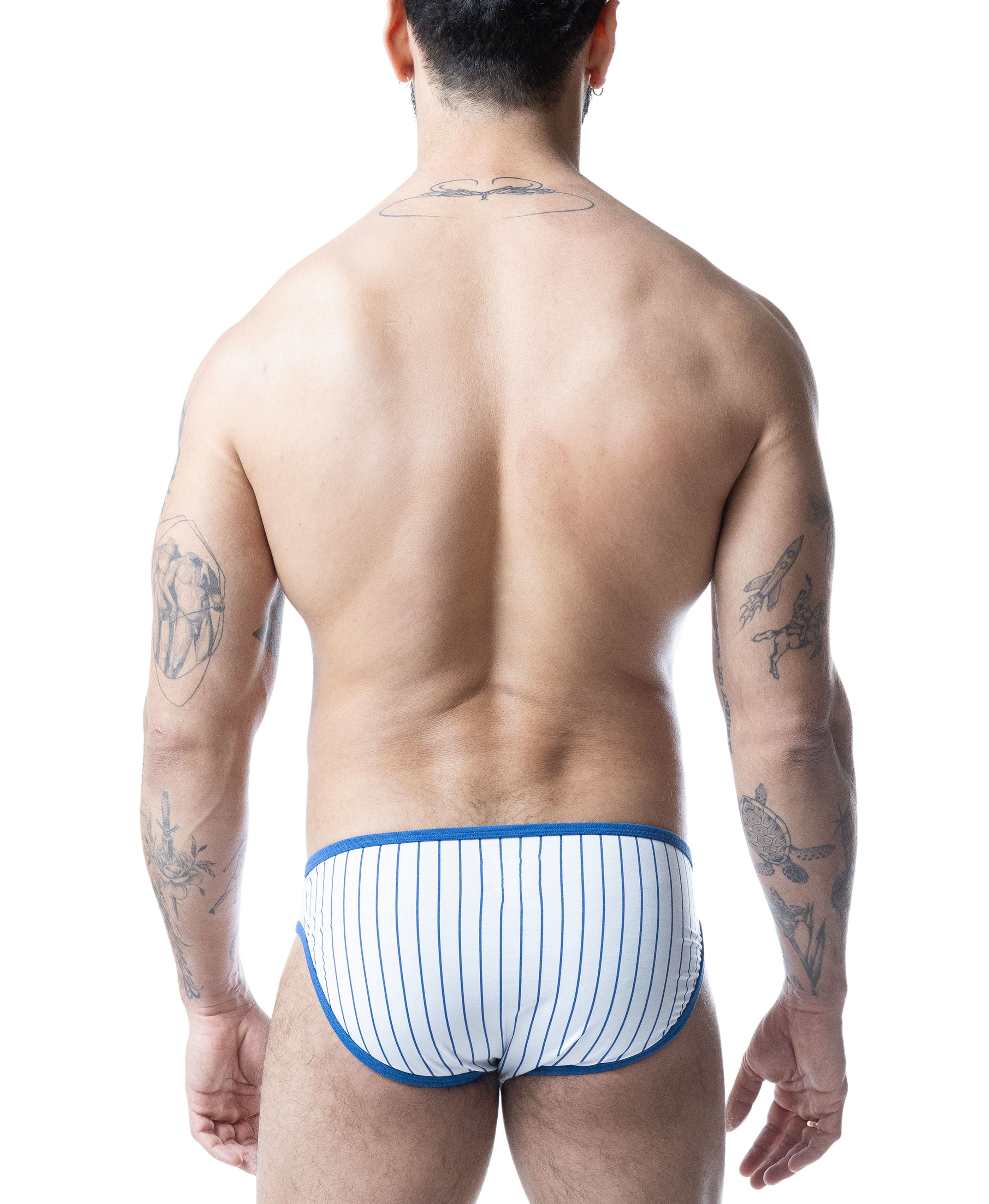 Nasty Pig Third Base Profile Low-Rise Brief Underwear - White/Quartz Blue