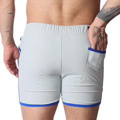 Typer Gray Shorts back view by Gigo Underwear
