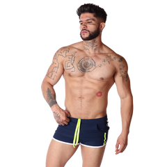 Typerhot Blue Shorts on model by Gigo Underwear