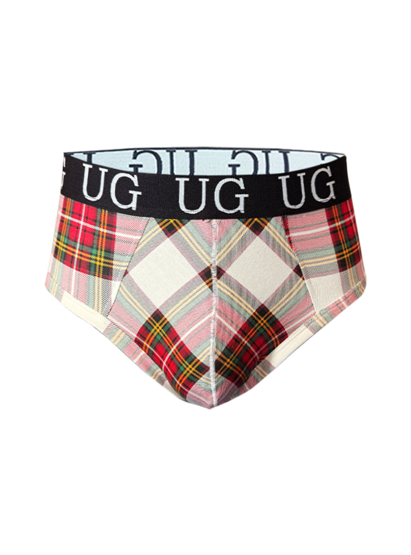 Cozy Country Style Plaids Fit Brief