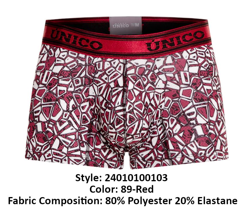 Unico 24010100103 Boxer Dechado Couleur 89-Rouge