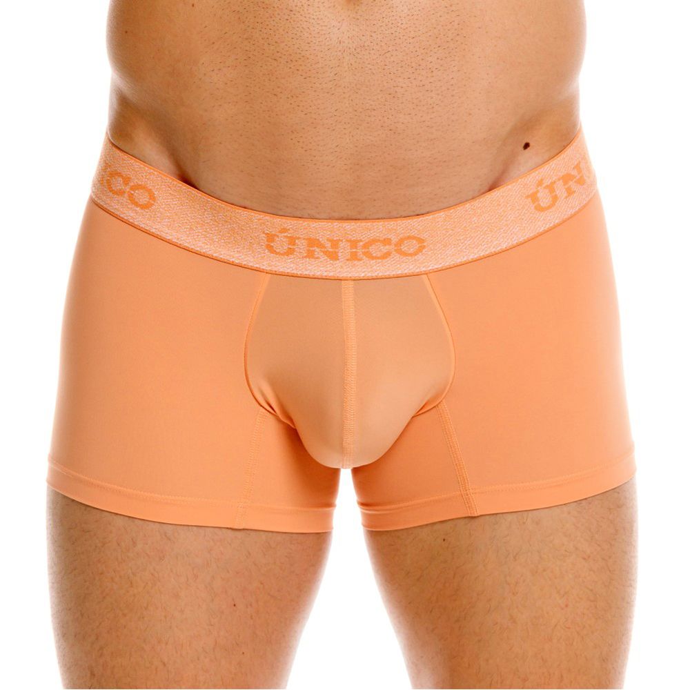 Orange unico men’s boxer briefs in apricot with smooth form-fitting fabric and subtle branded waistband for premium style