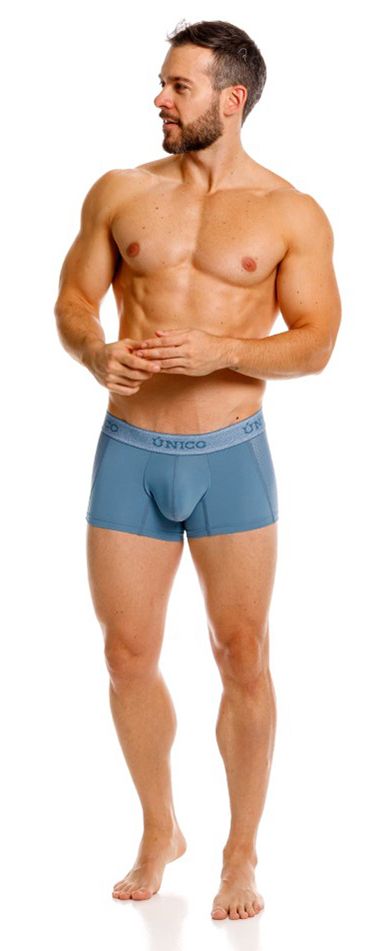Blue unico men’s briefs with contoured design and elastic waistband for premium athletic comfort