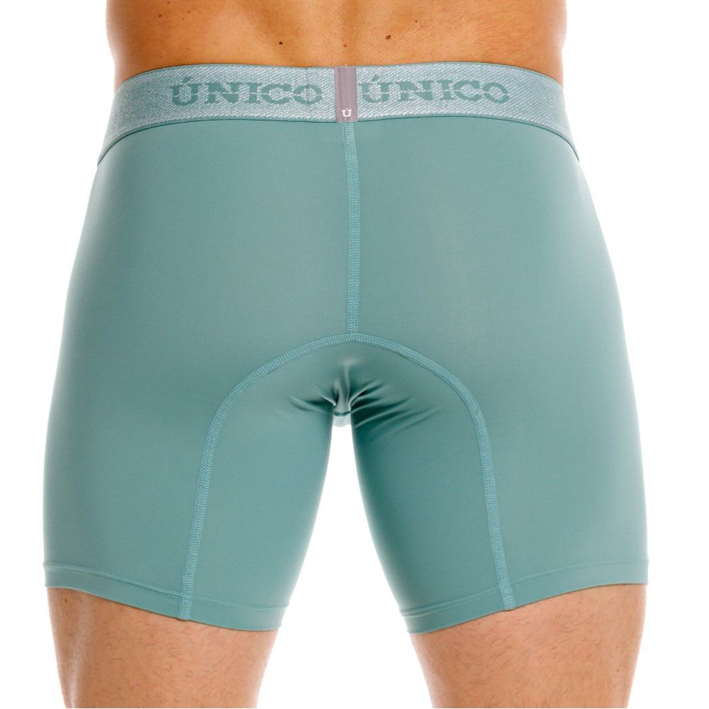 Teal unico 26040100221 ceramic boxer briefs with textured waistband and subtle stitching for men’s compression wear