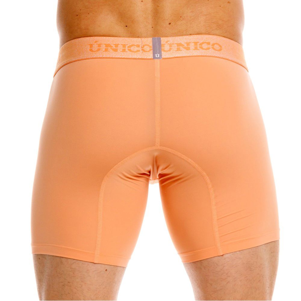 Orange unico classic boxer briefs in apricot with snug fit and reinforced stitching for essential comfort wear