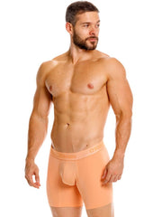 Orange unico men’s briefs in apricot with a smooth form-fitting design for essential comfort wear