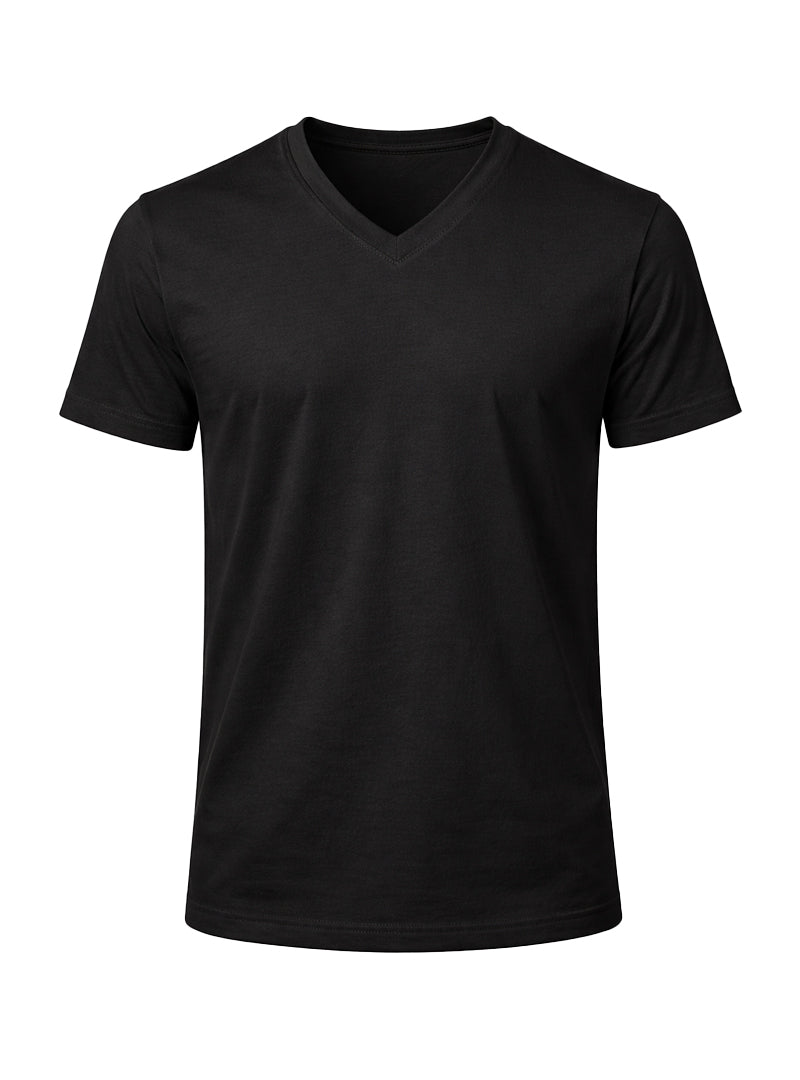 Cotton V Neck T-Shirt