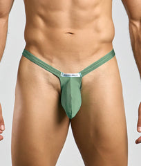 Green justin simon bulge thong with supportive contoured design for enhanced comfort and fit