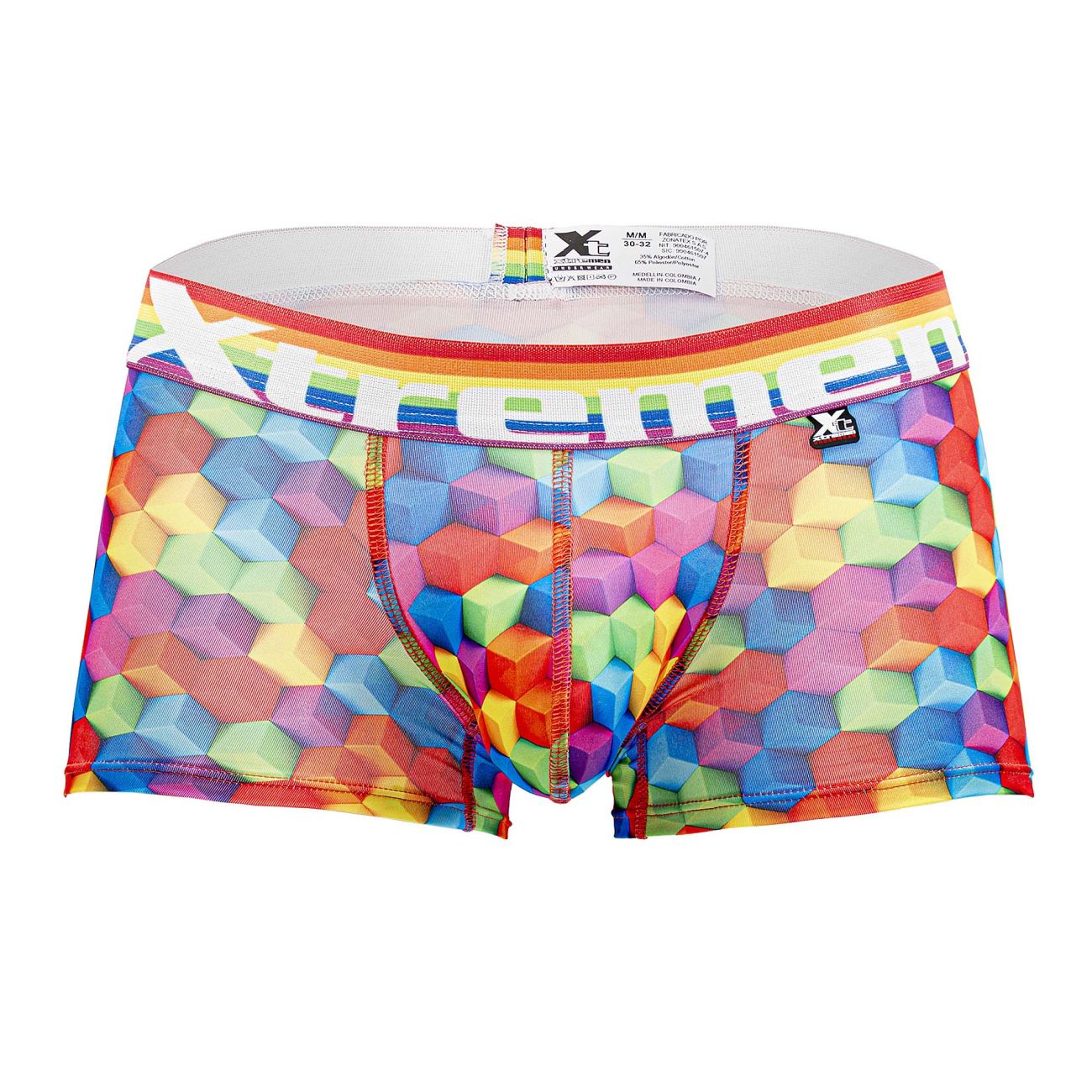 Boxer imprimé Xtremen 91173 Cubes de couleur