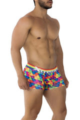 Boxer imprimé Xtremen 91173 Cubes de couleur