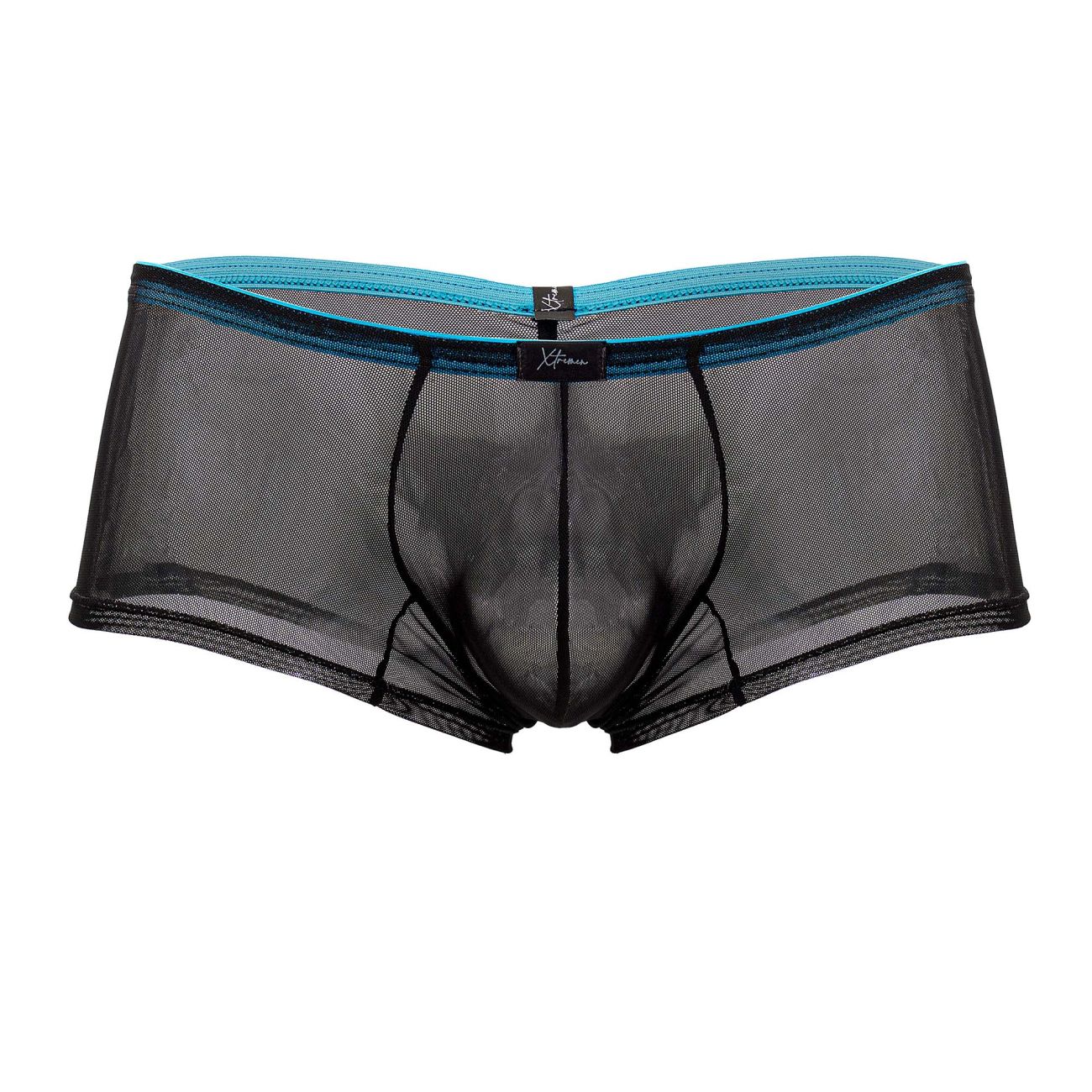 Boxer en tulle et maille Xtremen 91188 Couleur Noir