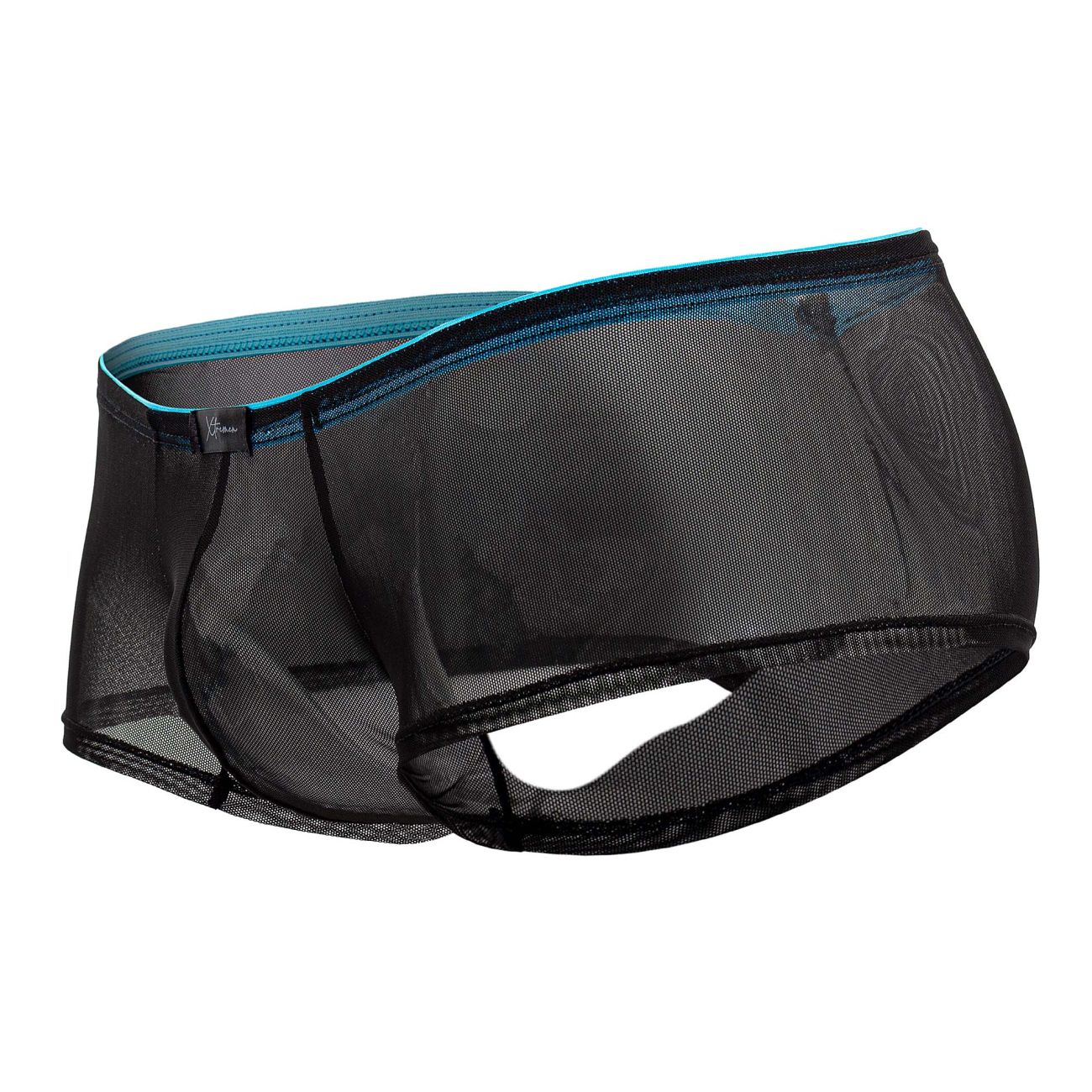 Boxer en tulle et maille Xtremen 91188 Couleur Noir