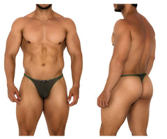 Xtremen 91189 Tulle Mesh Thongs Color Green