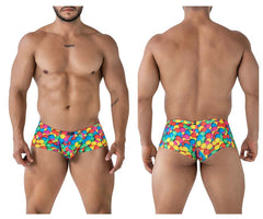 Boxer imprimé Xtremen 91249 à bulles colorées