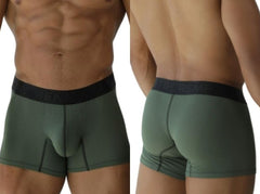 Olive green microfiber mesh athletic briefs with black branded elastic waistband xtremen 91251 military green