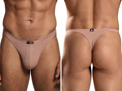 Xtremen 91254 Mens Underwear Sleek Microfiber Thongs Color Khaki