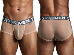 Xtremen 91279 Men's Underwear Microfiber Mesh Breathable Briefs Color Brown