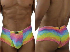 Xtremen 91283 Rainbow Printed Microfiber Briefs Color Cloud