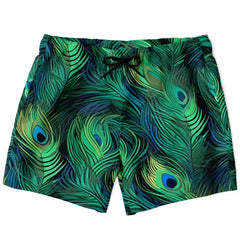 Maris Equi Badeshorts / Badehose für Herren mit Pfauenfeder-Print