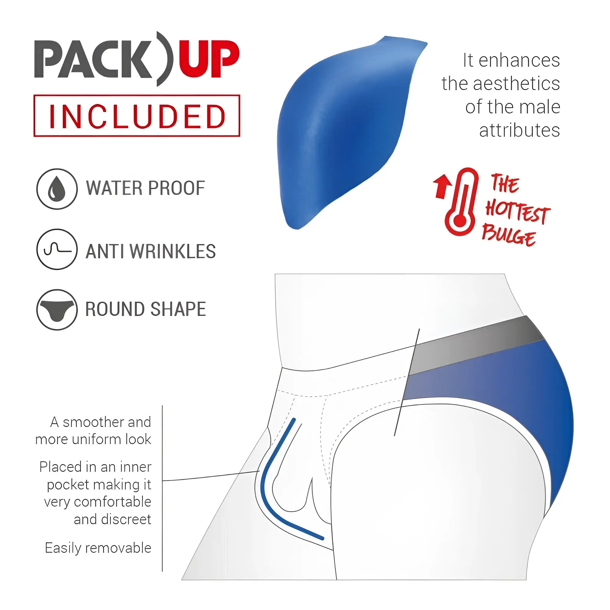 Blue silicone ad basic suga male enhancement device with rounded shape waterproof and anti-wrinkles design