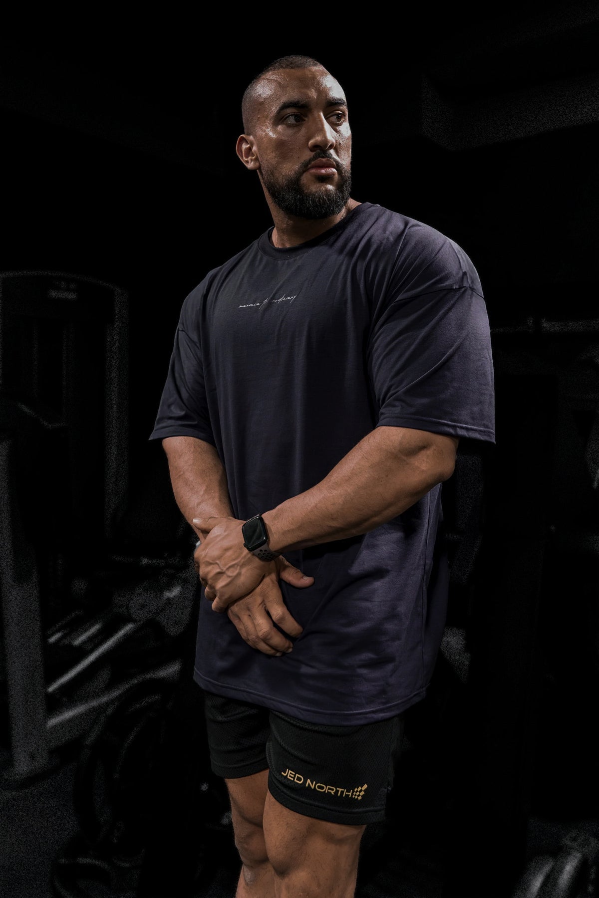 Jed North Herren Energy Oversize T-Shirt - Dunkelgrau