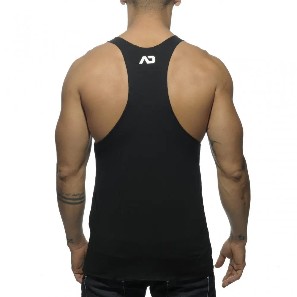 Addicted Men's Tank Back Printed - Black