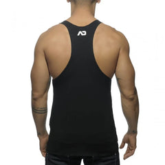 Addicted Men's Tank Back Printed - Black
