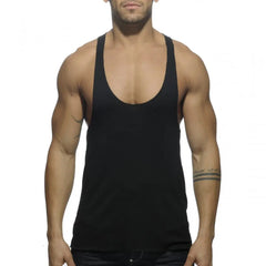 Addicted Men's Tank Back Printed - Black