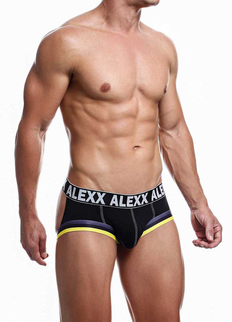 Alexx Underwear Gareth Jock Strap Unterwäsche, Schwarz, ALE007, Größe S