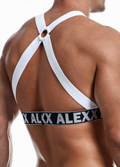 Alexx Underwear Criss Cross Harness White ALU002 Size One Size