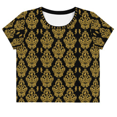 Maris Equi Men's Gold Baroque Crop Tee Shirt