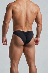 JJ Malibu Men's Classic Scrunch-Butt Swim Briefs - Black