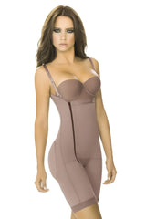 Ann Chery 5148 powernet Angelina shapewear in taupe with front zipper thin straps and form fitting design