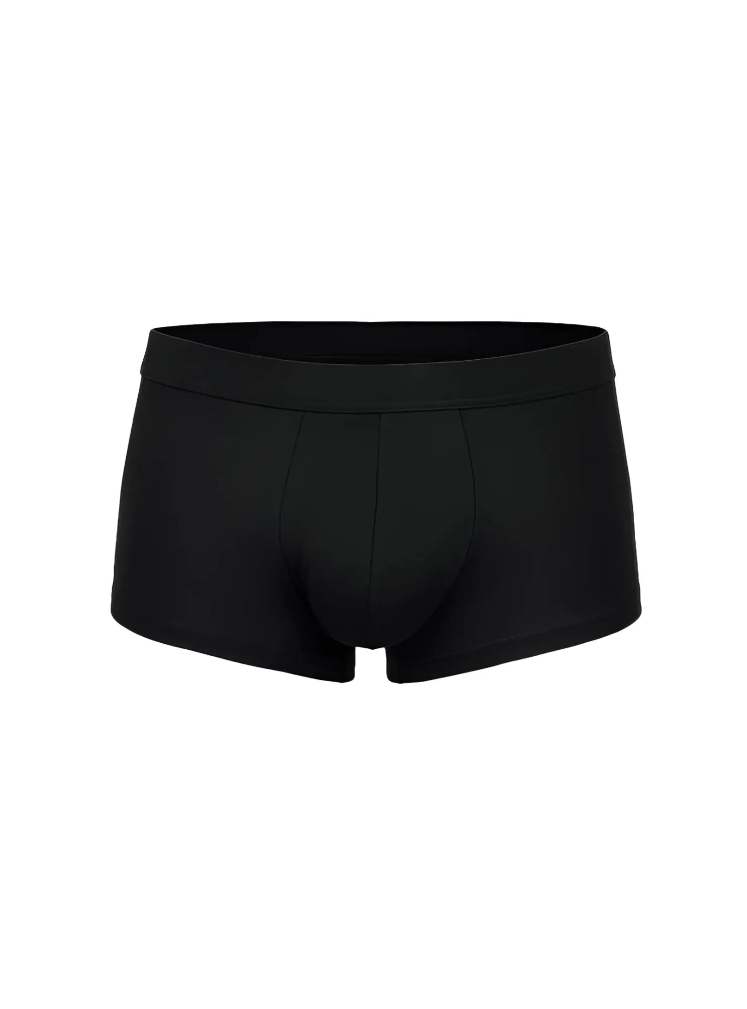 Black men’s briefs in assorted cotton trunk 4 pieces pack with smooth form-fitting design and elastic waistband