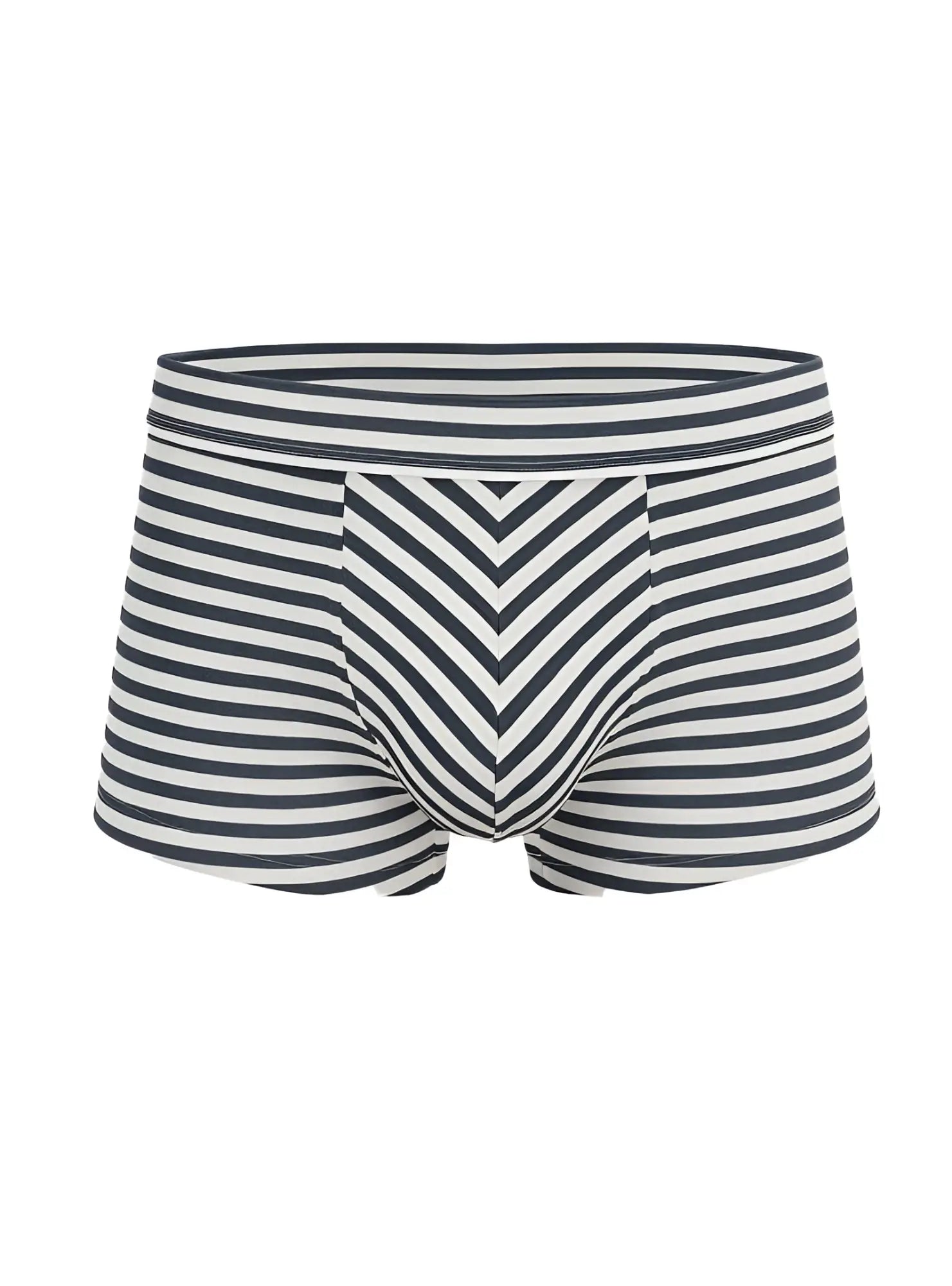 Black and white striped men’s cotton briefs with chevron pattern front part of assorted cotton trunk 4 pieces pack