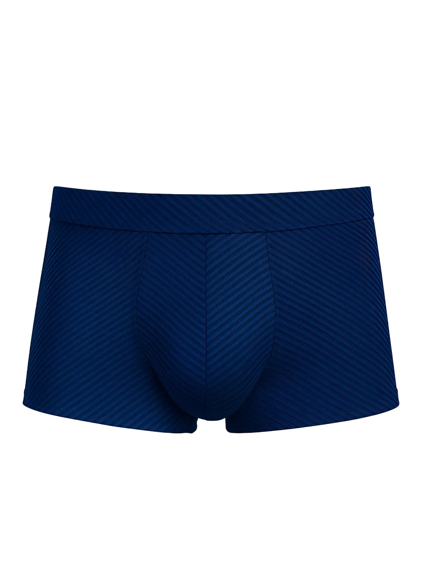 Assorted cotton trunk 4 pieces pack featuring deep navy blue briefs with subtle diagonal ribbed texture