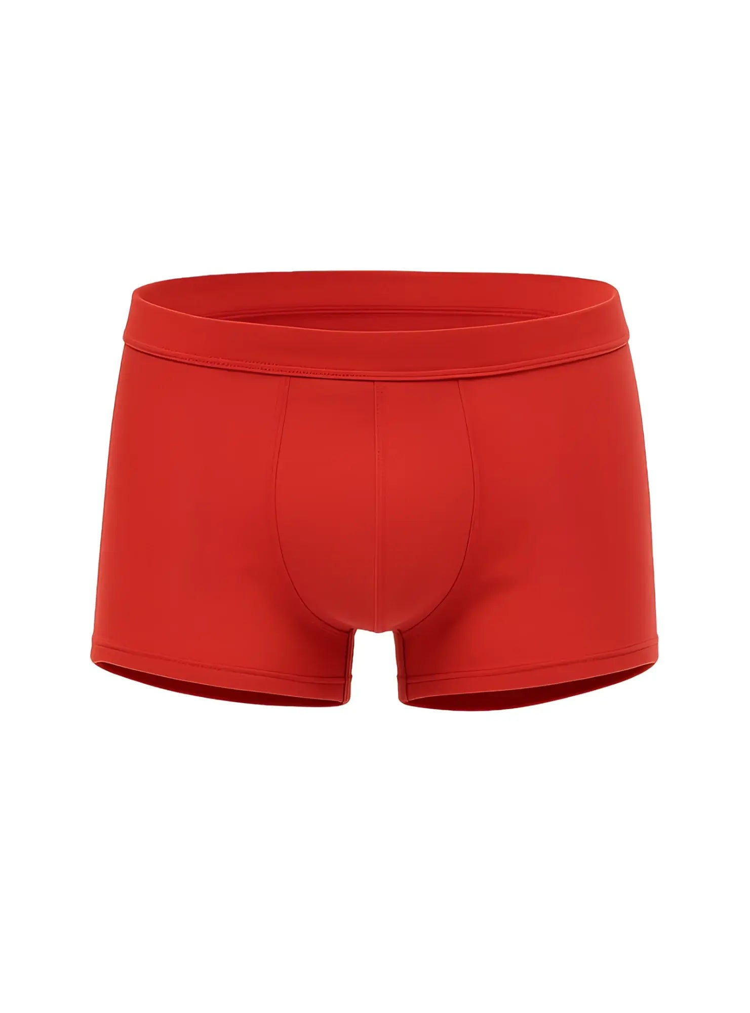 Red men’s briefs with smooth form-fitting design and elastic waistband from assorted cotton trunk 4 pieces pack