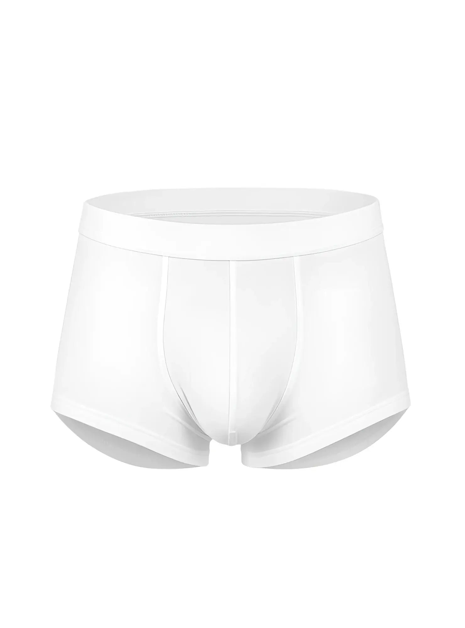White cotton briefs with a seamless design and elastic waistband from assorted cotton trunk 4 pieces pack