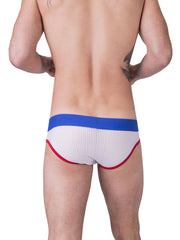 Sous-vêtement Barcode Berlin Twenty 9 Mesh Brief Blanc/Bleu/Rouge 91171-230 Taille M