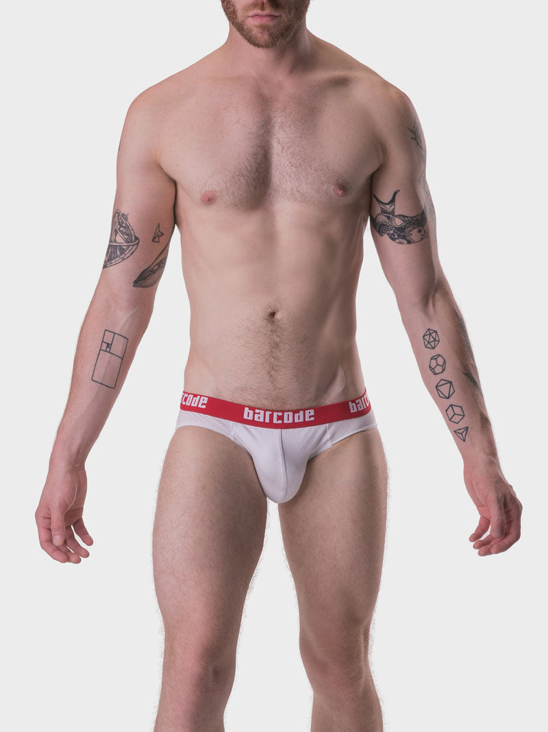 Barcode Berlin Oschi Slip Sous-vêtement Blanc/Rouge 91427-201 Taille M