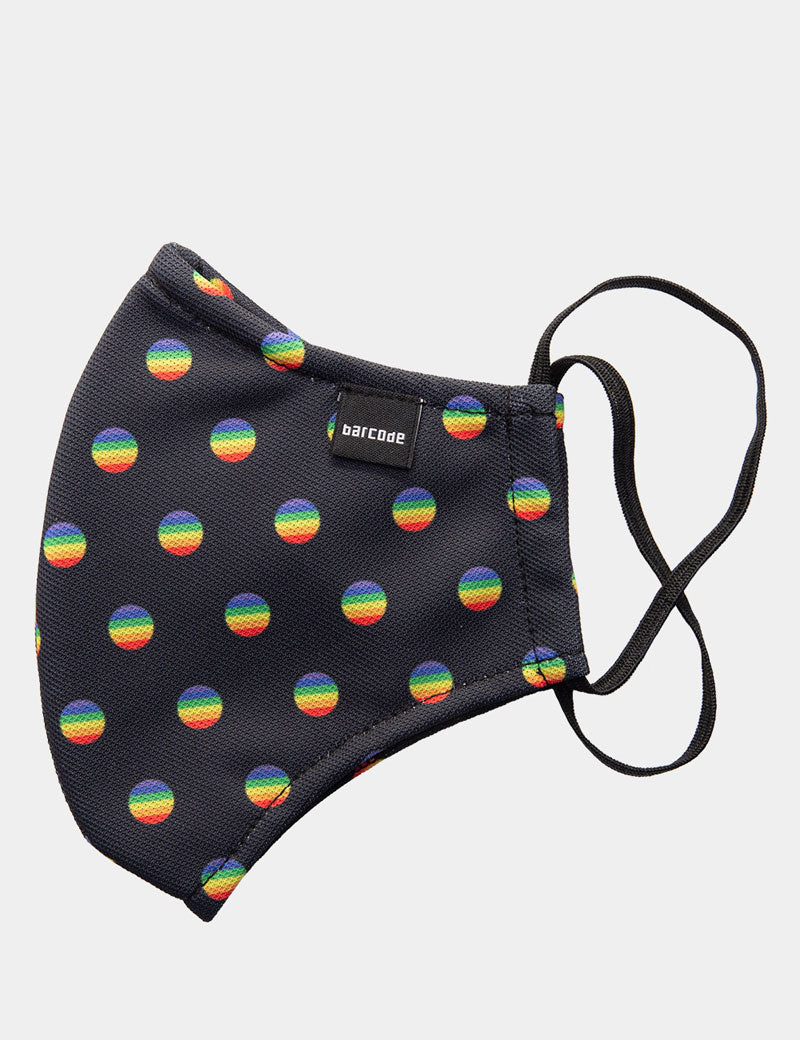 Barcode Berlin Major General Michelinho Unisex Mask Black/Rainbow 91800-184 Size One Size