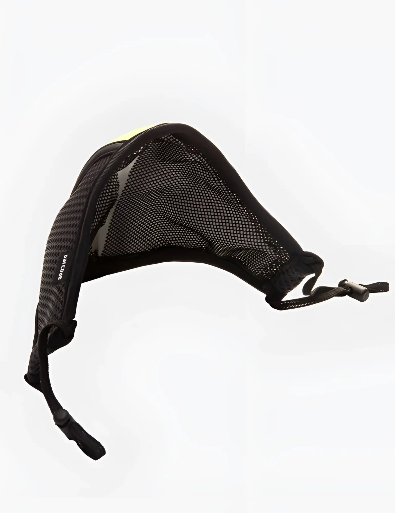 Black mesh camera strap with adjustable buckle and yellow accent for barcode berlin lieutenant skyler unisex mask gray neon