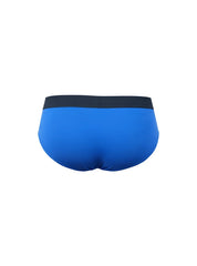 Basix comfort contrast brief in bright blue with a black waistband designed for comfortable everyday wear