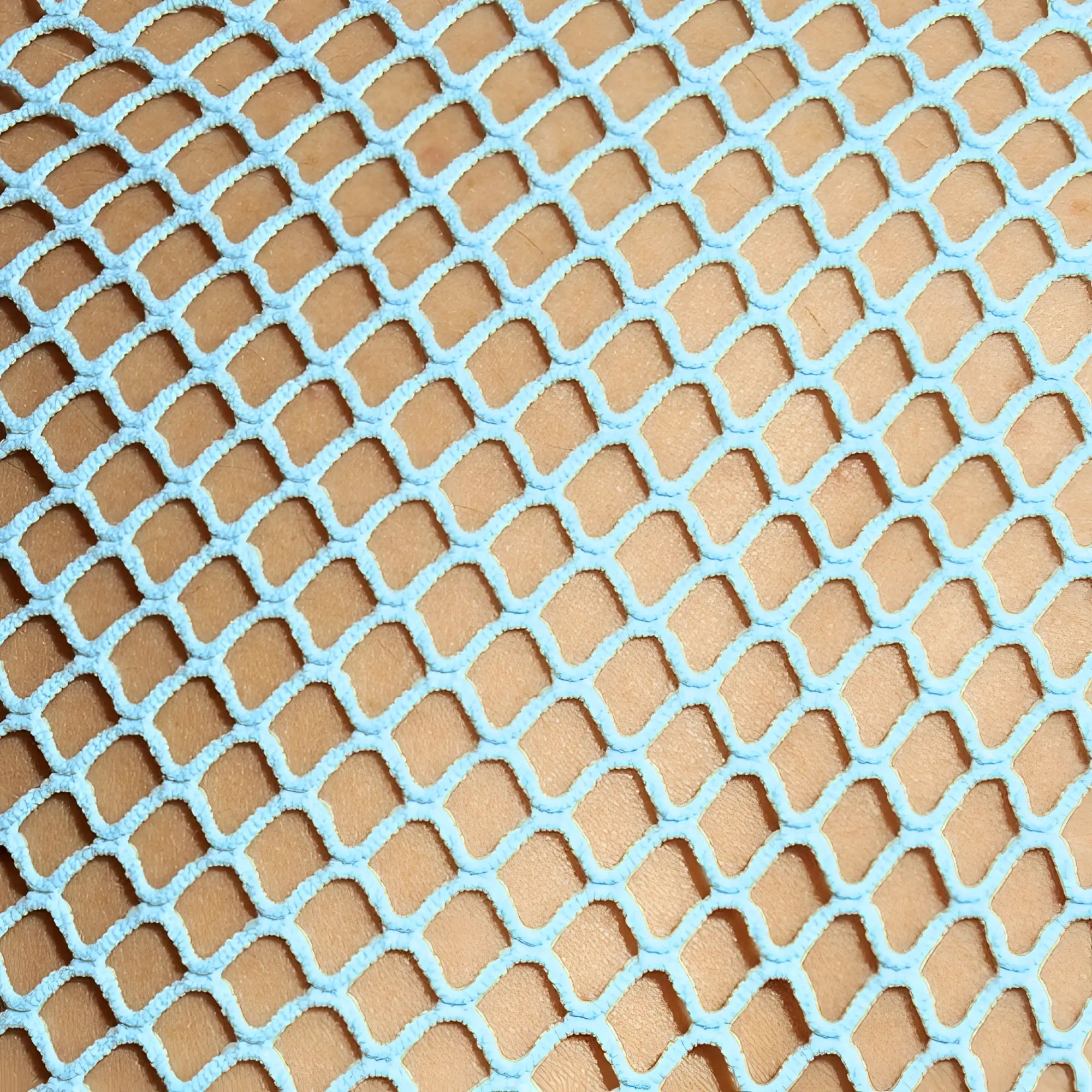 Light blue mesh beachy net tank top with diamond-shaped pattern perfect for casual summer wear
