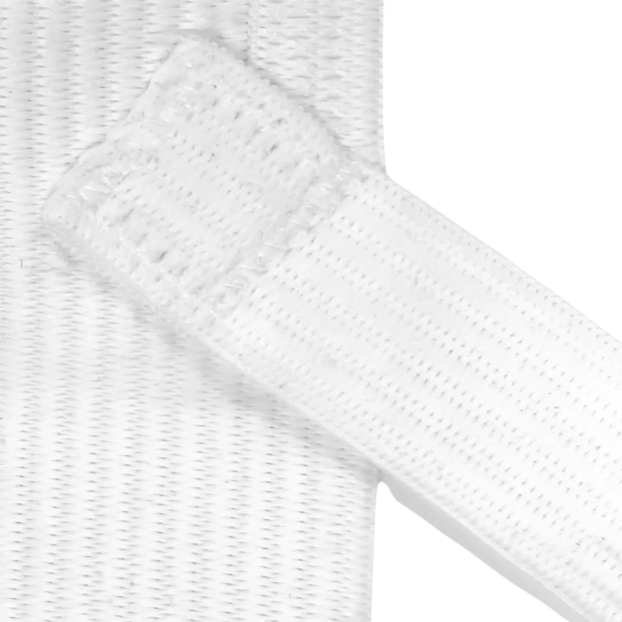 White elastic strap with woven texture and reinforced edge for big mans athletic supporter jockstrap