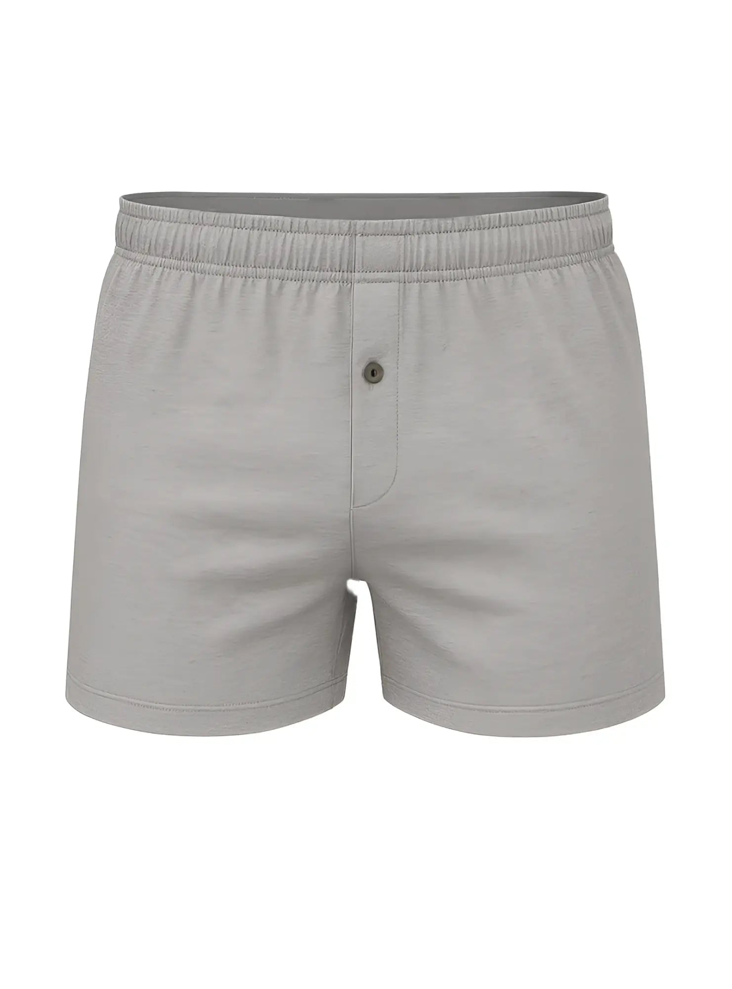 Big mans cotton knit boxer 2-pack gray heather cotton boxer shorts with button closure and elastic waistband