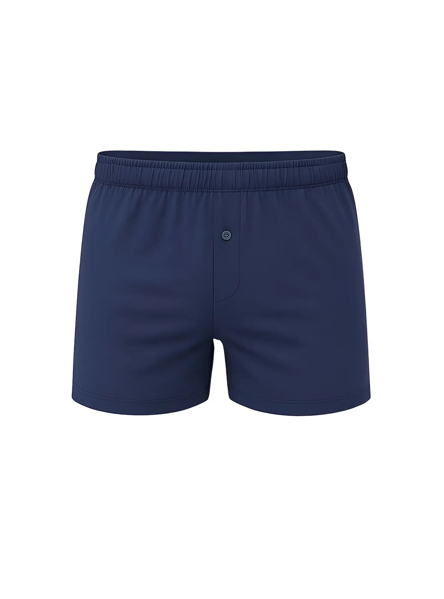 Big mans cotton knit boxer 2-pack navy blue cotton boxer shorts with button closure and elastic waistband