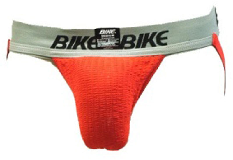 Bike 2 Inch Performance Cotton Supporter Jock Strap Underwear Red/Grey BASP17 Size L