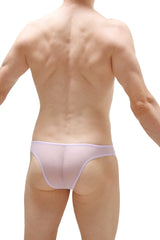 Sheer lavender mesh brief bikini capri net lilac with smooth form-fitting design