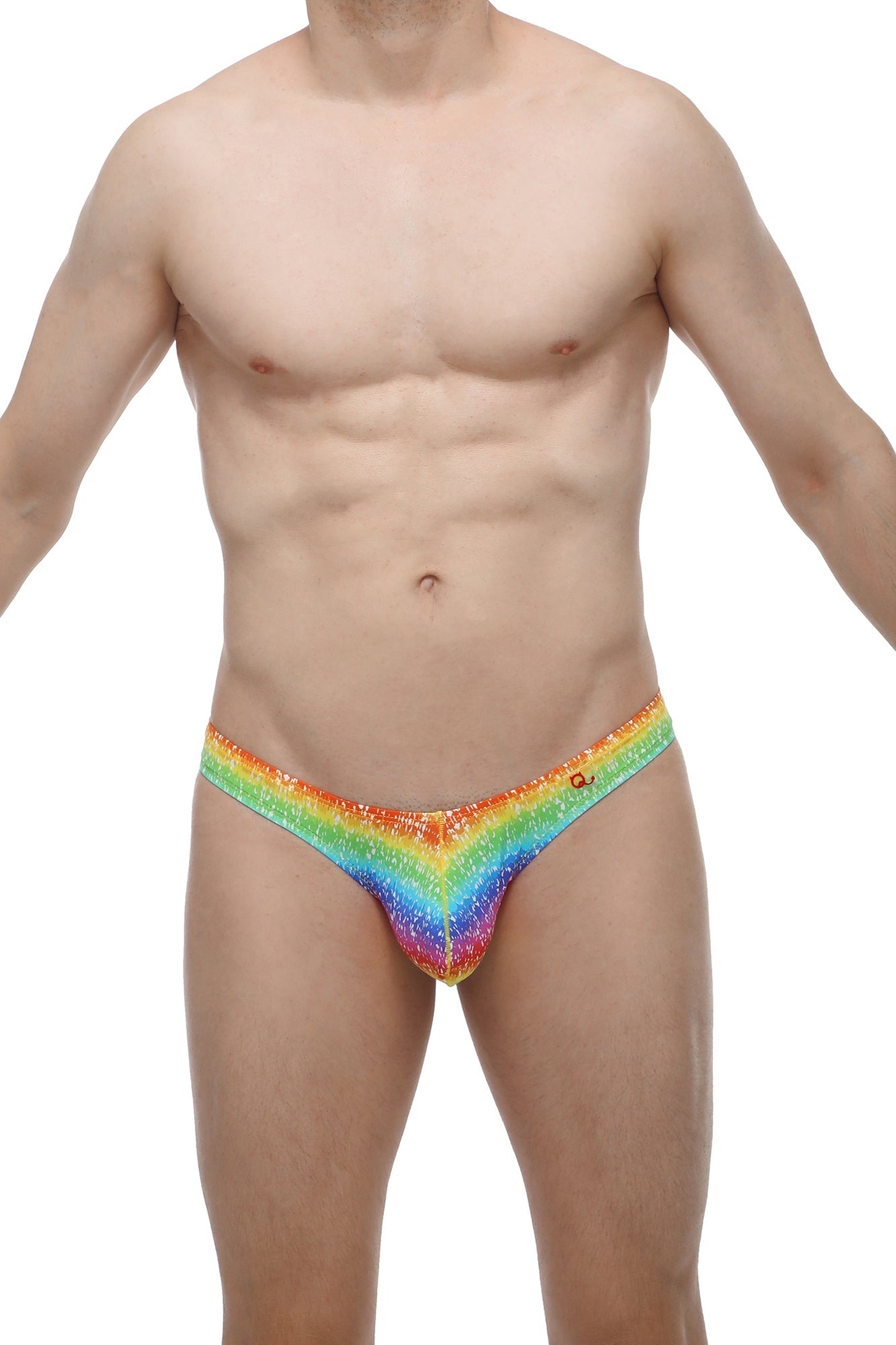 PetitQ bikini capri rainbow rainbow glitter briefs with vibrant shimmering gradient design and comfortable fit